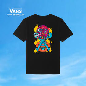 VANS趣味印花情侣短袖T恤艺术家联名	VN0A7TQJBLK