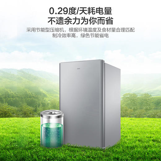 统帅(Leader)海尔出品93L小型单开门家用租房宿舍一级节能电冰箱 商品图1