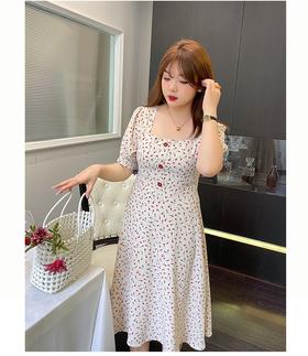 （清仓现货）【社群供R】胖仙女复古文艺方领印花连衣裙