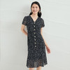 EITIE爱特爱夏季新款透视时尚波点轻薄连衣裙中长款6607324 商品缩略图7