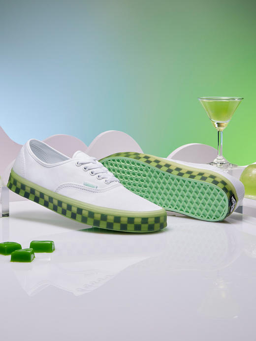 VANS Authentic荧光绿果冻底棋盘格男鞋女鞋帆布鞋VN0A5KRDAVD 商品图1