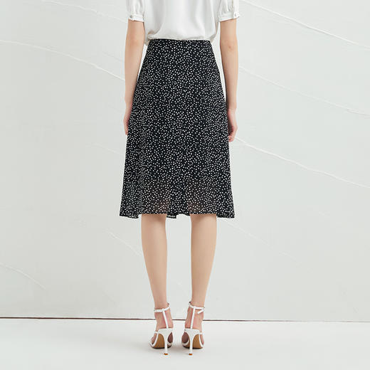 下架-EITIE爱特爱夏季新款时尚复古波点印花A字垂感半身裙女裙6606302 商品图10