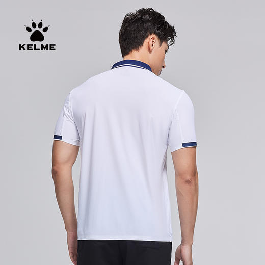 卡尔美Polo衫 新款男士短袖翻领夏足球运动休闲纯色上衣T恤 商品图3