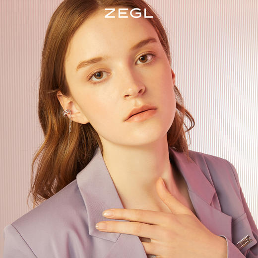 ZEGL设计师银河甜心系列四芒星耳夹女无耳洞耳骨夹耳环冷淡风耳饰 商品图4