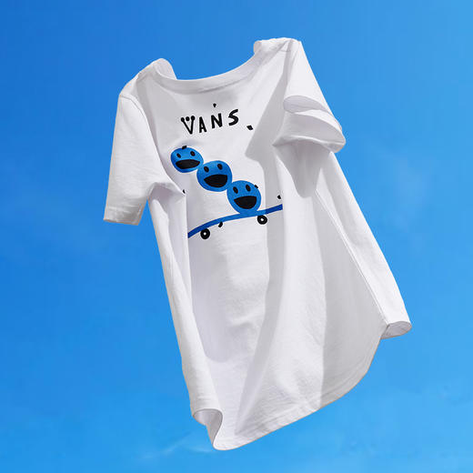 VANS白色OVERSIZE趣味印花情侣短袖T恤艺术家联名VN0A7TQVWHT 商品图2