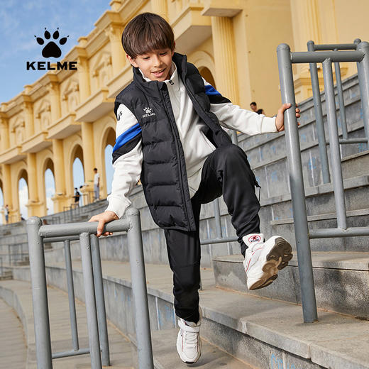 卡尔美儿童棉马甲 春季新款坎肩足球运动防寒保暖外套男童 商品图1