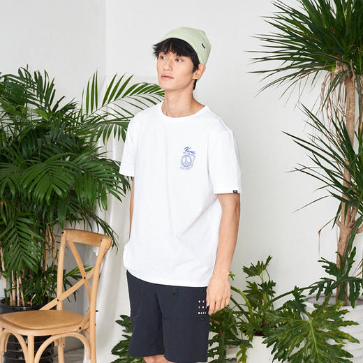 VANS男女情侣短袖T恤夏季宽松彩色图案和平青蛙白色VN0A7PZHWHT 商品图3
