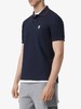 Burberry 博柏利 男士海军蓝（藏青色）标志性条纹门襟棉质珠地布Polo衫T恤 8017007 商品缩略图0
