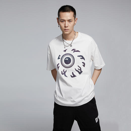 MISHKA字母印花套头圆领短袖M61000011M 商品图1