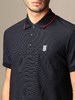 Burberry 博柏利 男士海军蓝（藏青色）标志性条纹门襟棉质珠地布Polo衫T恤 8017007 商品缩略图7