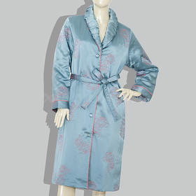 鑫缘高档真丝女式棉睡袍 HD9063