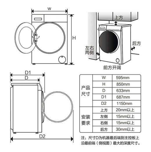 卡萨帝（Casarte）洗衣机C1 HD12LZ6CLU1 商品图10