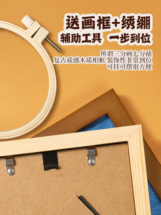 「瑞兽相框画」祥龙舞狮瑞虎毛毡画 材料包 商品图2