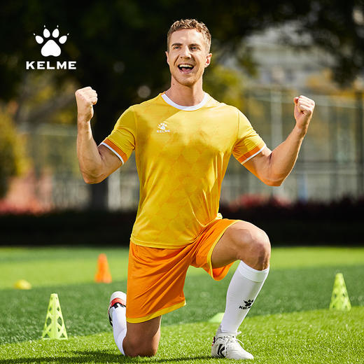 KELME卡尔美足球服套装 男短袖圆领比赛训练球衣组队印制印号球服 商品图1