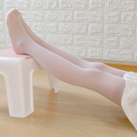 儿童丝袜夏季薄款任意剪女童打底连裤袜白色天鹅绒舞蹈袜(2条装) 商品图4