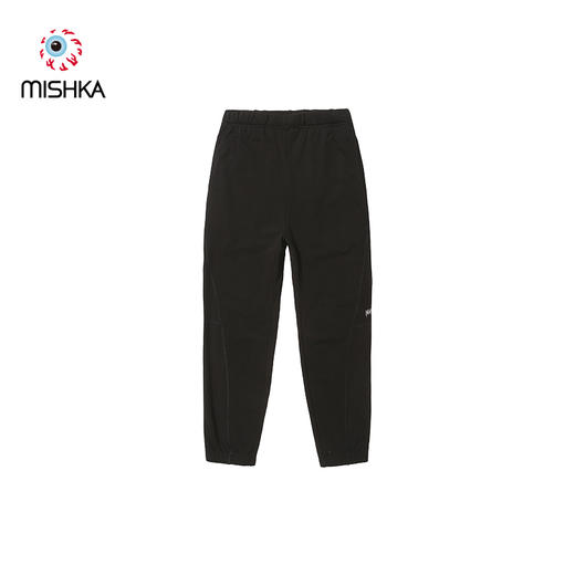 MISHKA大眼球潮牌2022春夏新品 KA爷涂鸦熊系列男士针织绣花长裤M21100818M 商品图0