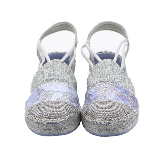 西班牙原产手工制作时尚轻便超舒适女款草编鞋 503PW-蓝丁香色 商品图2