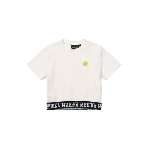 MISHKA大眼球潮牌2022春夏新品 女士短款修身休闲短袖T恤上衣M21100055W 商品图5