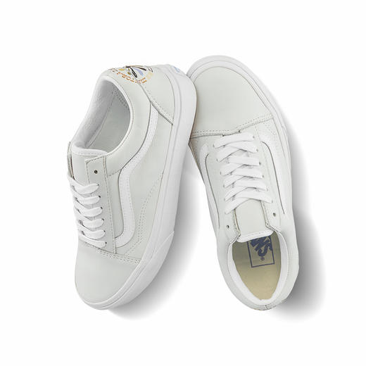 VANS Old Skool小白鞋花朵印花男鞋女鞋板鞋运动鞋VN0A5KRFB5L 商品图1