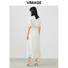 VIMAGE/纬漫纪夏季新款束腰法式高腰连衣裙V1707364 商品缩略图5