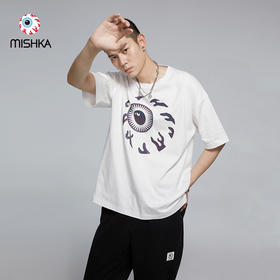 MISHKA字母印花套头圆领短袖M61000011M