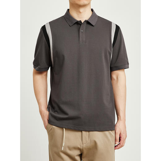 墨麦客男装夏季重磅冰丝凉感舒适针织POLO衫男士撞色T恤 商品图1