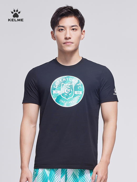 KELME卡尔美短袖T恤 春夏足球文化圆领运动休闲透气绿城潮流系列 商品图2