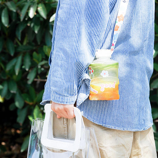 百钻奶茶桶奶茶瓶贴纸一次性塑料带盖mini迷你水桶瓶果汁饮料瓶子 商品图1