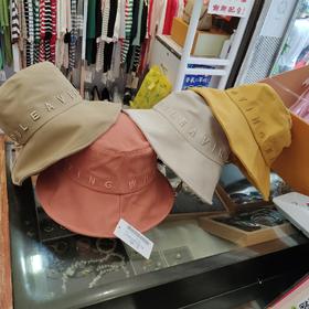 女字母刺绣渔夫帽Y048