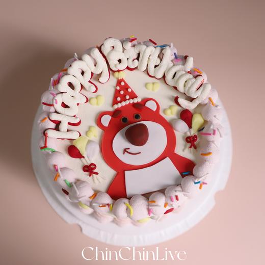 草莓熊手绘翻糖蛋糕 商品图0