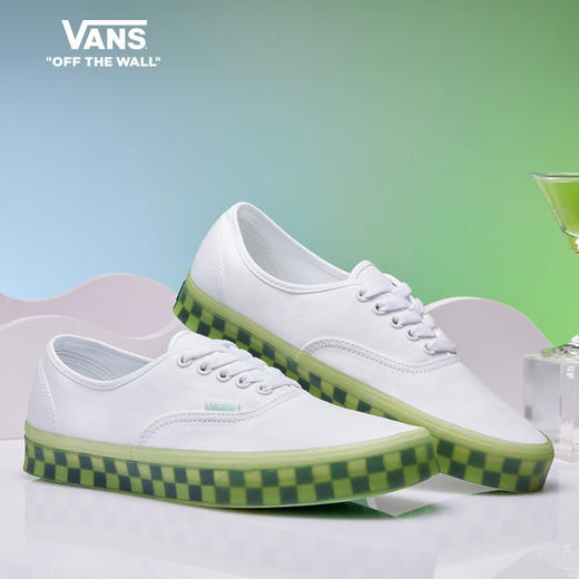 VANS Authentic荧光绿果冻底棋盘格男鞋女鞋帆布鞋VN0A5KRDAVD 商品图0