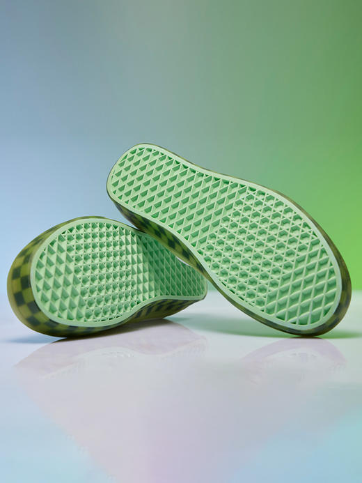 VANS Authentic荧光绿果冻底棋盘格男鞋女鞋帆布鞋VN0A5KRDAVD 商品图4