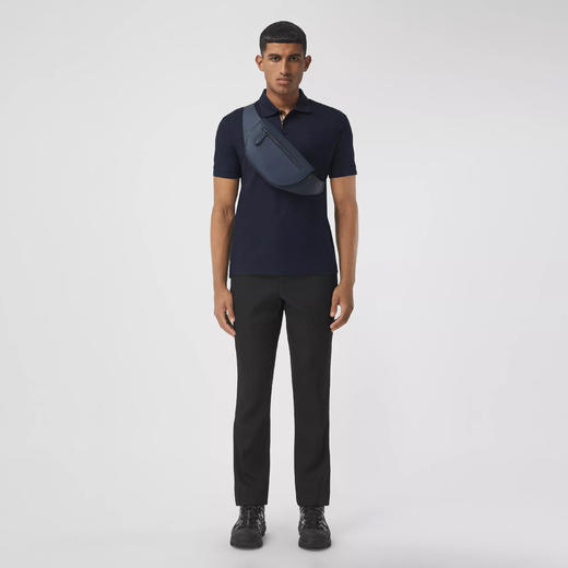 Burberry 博柏利 男士海军蓝（藏青色）专属标识装饰 珠地网眼布 棉质 Polo 衫T恤 8014004 商品图4