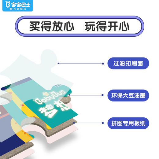 【99元任选3件】宝宝巴士超级宝贝JoJo的小火车拼图 （非点读版） 商品图3