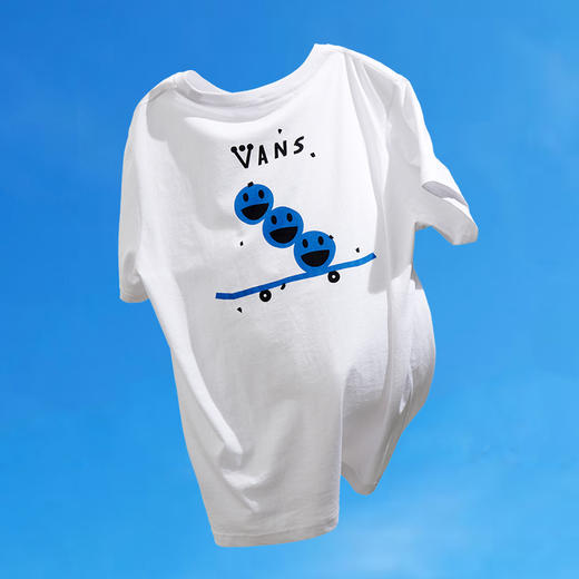 VANS白色OVERSIZE趣味印花情侣短袖T恤艺术家联名VN0A7TQVWHT 商品图3