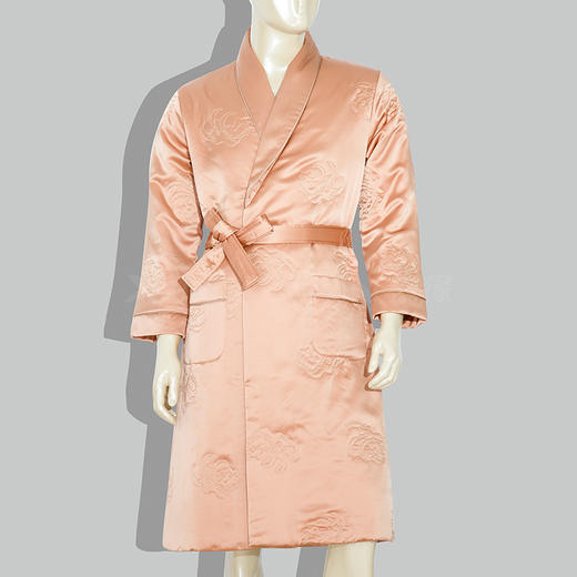 鑫缘 高档真丝男式棉睡袍  HD9065 商品图0