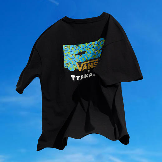 VANS黑色 OVERSIZE趣味印花情侣短袖T恤艺术家联名VN0A7TPVBLK 商品图3