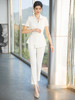 珠宝店工作服女夏季短袖职业套装高级感白色西装正装套裙经理工装 商品缩略图3