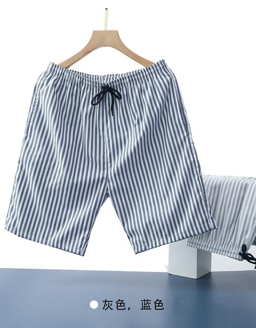 【爆款】男士沙滩裤梭织全棉格子彩纱条纹印花舒适休闲加袋加长家居裤3103/3100/3102/3104/13102 商品图8