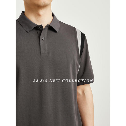 墨麦客男装2022夏季新款重磅冰丝凉感舒适针织POLO衫男士撞色T恤 商品图2