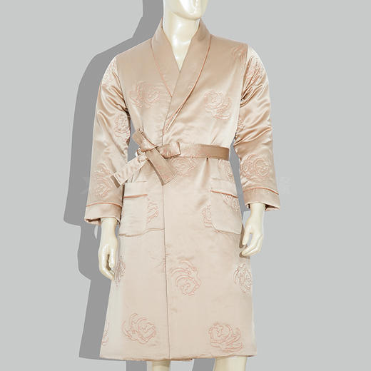 鑫缘 高档真丝男式棉睡袍  HD9065 商品图1