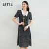 EITIE爱特爱夏季新款娃娃领波点中长款收腰泡泡袖连衣裙6607325 商品缩略图1