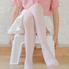 儿童丝袜夏季薄款任意剪女童打底连裤袜白色天鹅绒舞蹈袜(2条装) 商品缩略图3