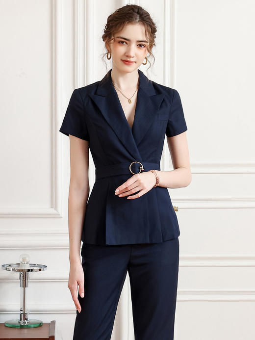 高端职业套装女气质夏薄款珠宝店美容师工作服职场教师销售工装 商品图3