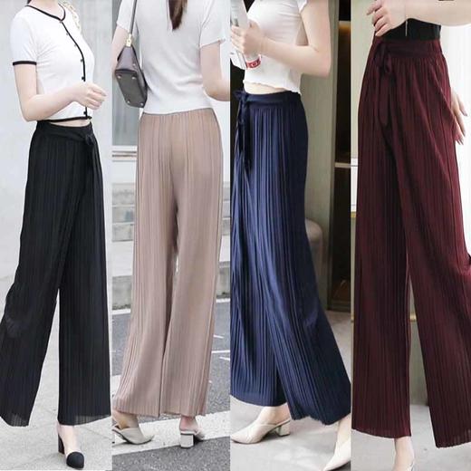 侑恩女士百褶时装裤 商品图0