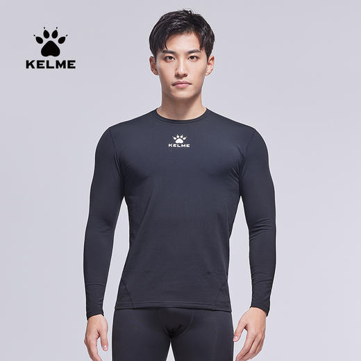 卡尔美紧身衣男加绒加厚新款长袖T恤保暖打底衫足球健身衣冬 商品图2