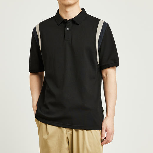 墨麦客男装夏季重磅冰丝凉感舒适针织POLO衫男士撞色T恤 商品图0