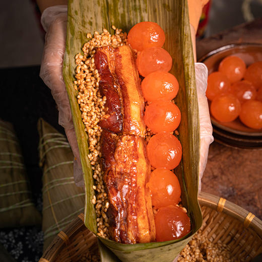 纯手工招牌枕头大肉粽 豪华七龙珠粽子500g（无礼盒）[福利品] 商品图1