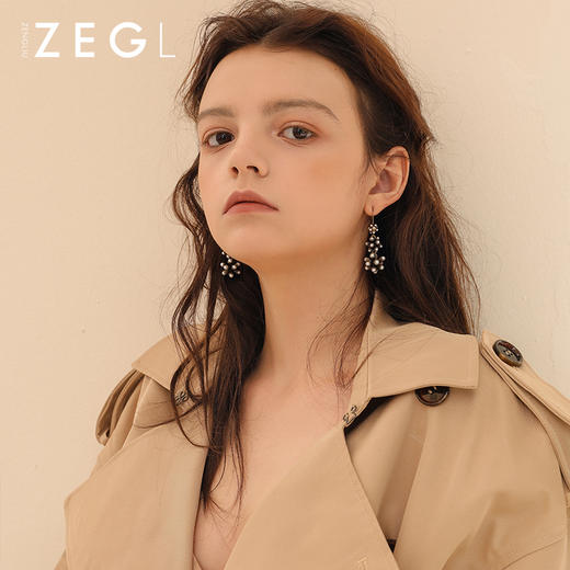 ZEGL巴洛克复古风耳环女2022年新款潮夸张耳钉耳饰长款欧美风耳坠 商品图3