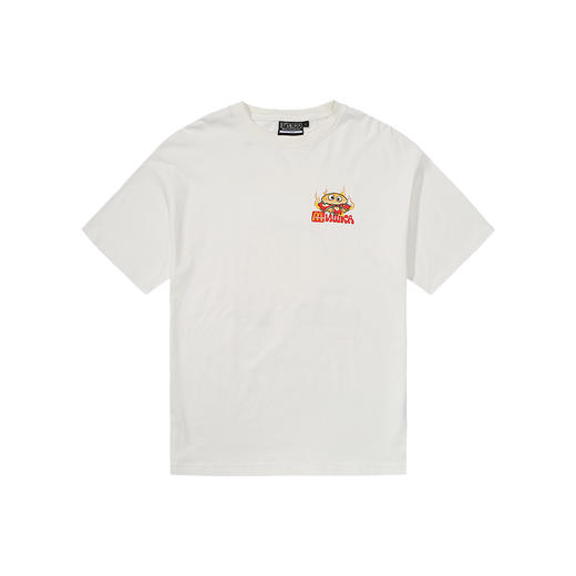 MISHKA大眼球 x BOGY合作系列 2022春夏趣味汉堡印花短袖T恤男女M21100064M 商品图4